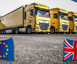 Lkw mit Flagge Brexit