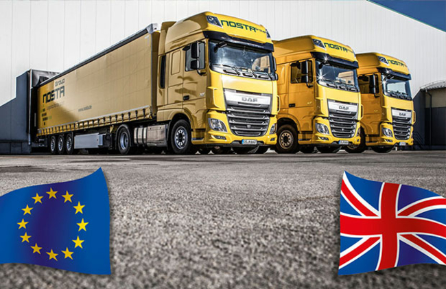 Lkw mit Flagge Brexit