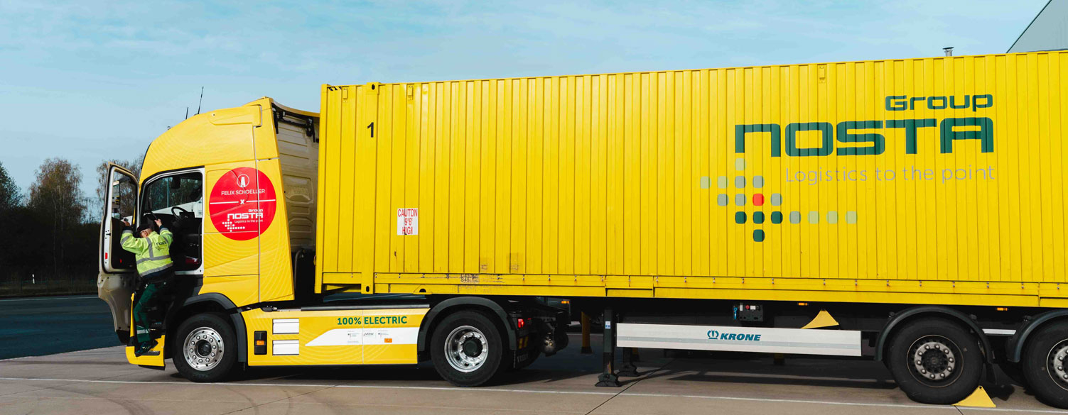 e-LKW mit Auflieger