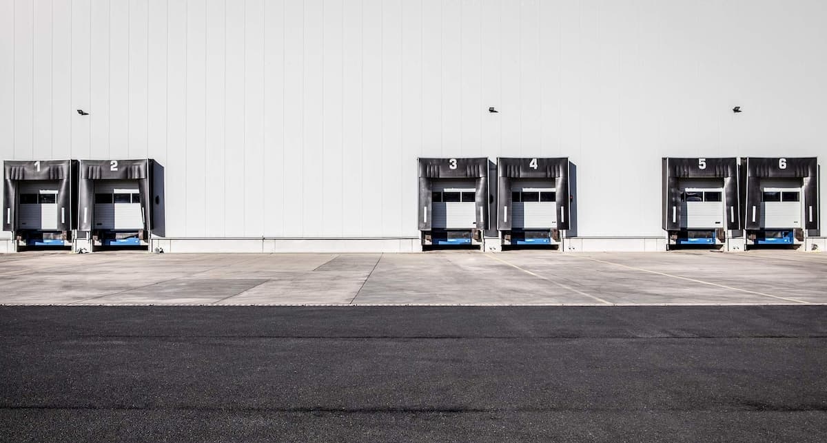 Loading gates for trucks at the Ladbergen warehouse