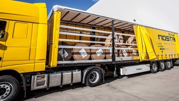 Lkw mit gesicherter Teilladung