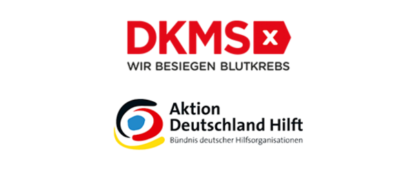 Logos DKMS_Aktion Deutschland hilft