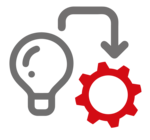 Icon für die Implementierung von Logistikprozessen