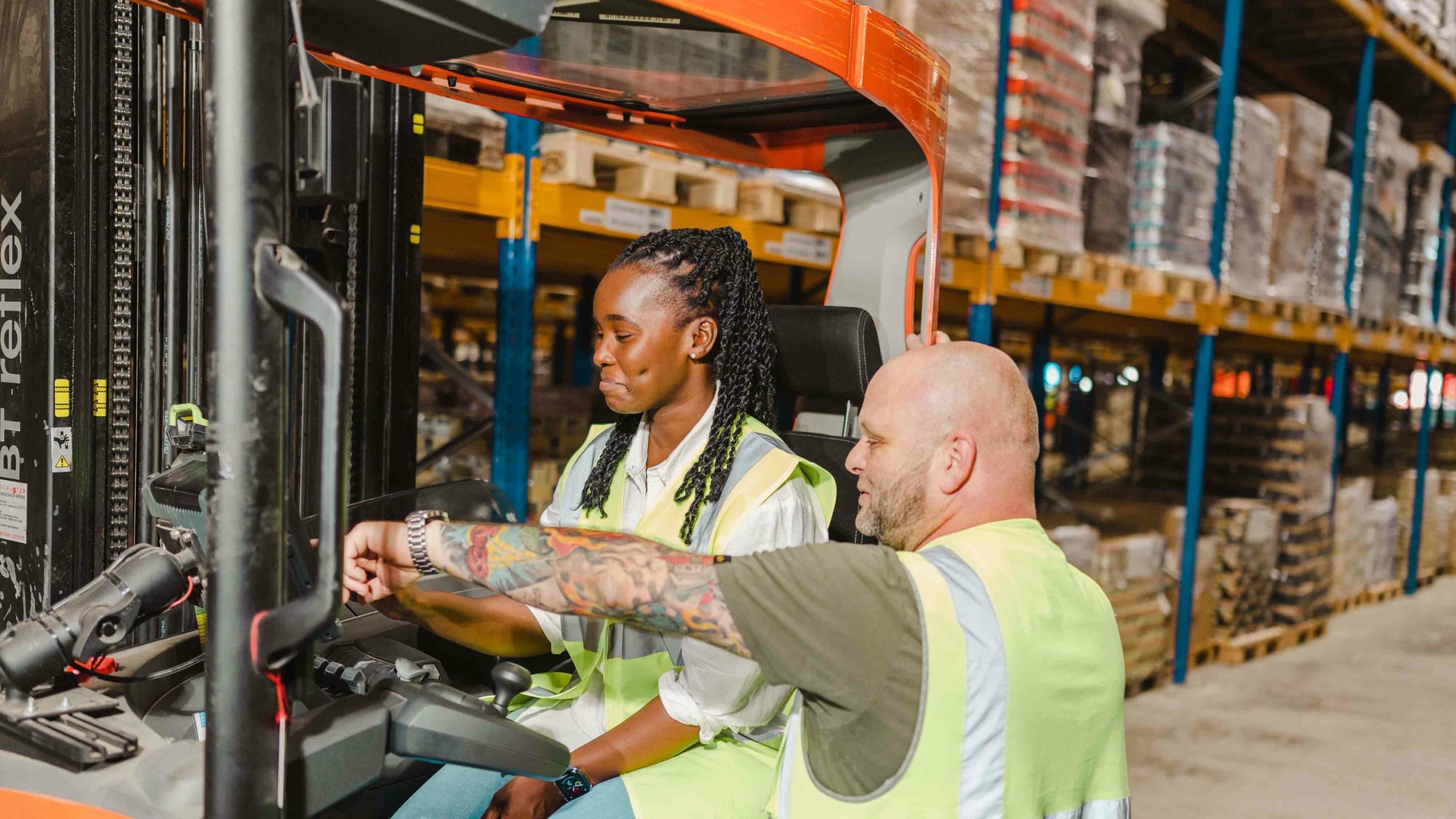 forklift at warehouse