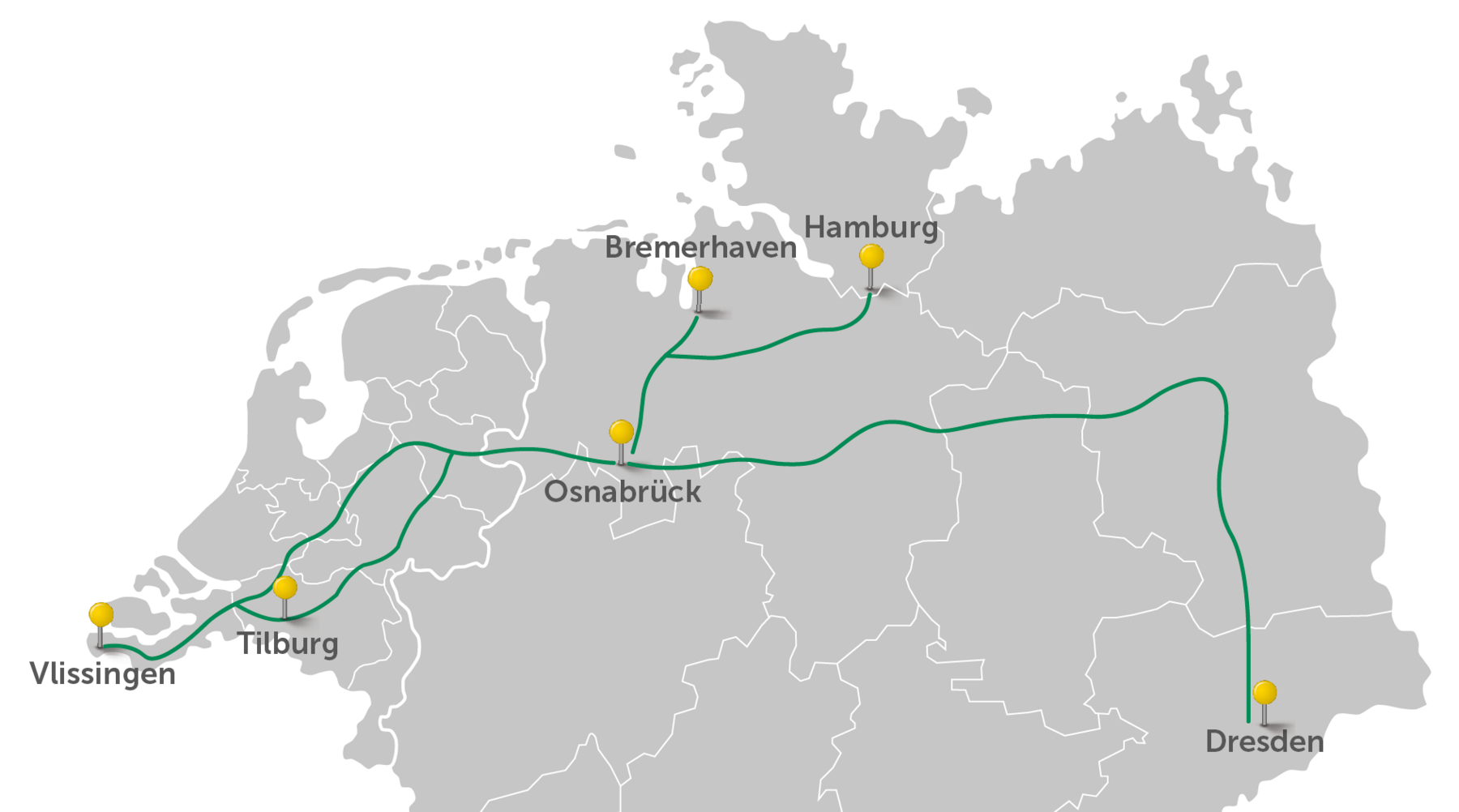 Karte Routen Rail
