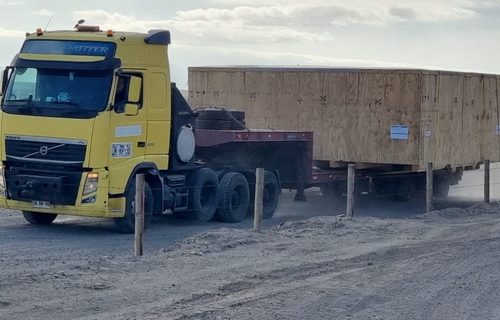 Schwerguttransport Beschichtungsanlage nach Chile