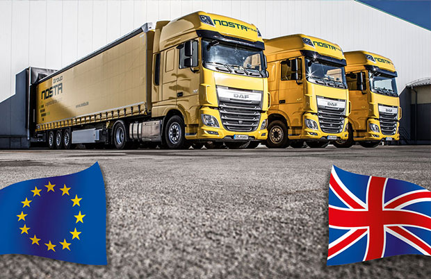 Lkw mit Flagge Brexit