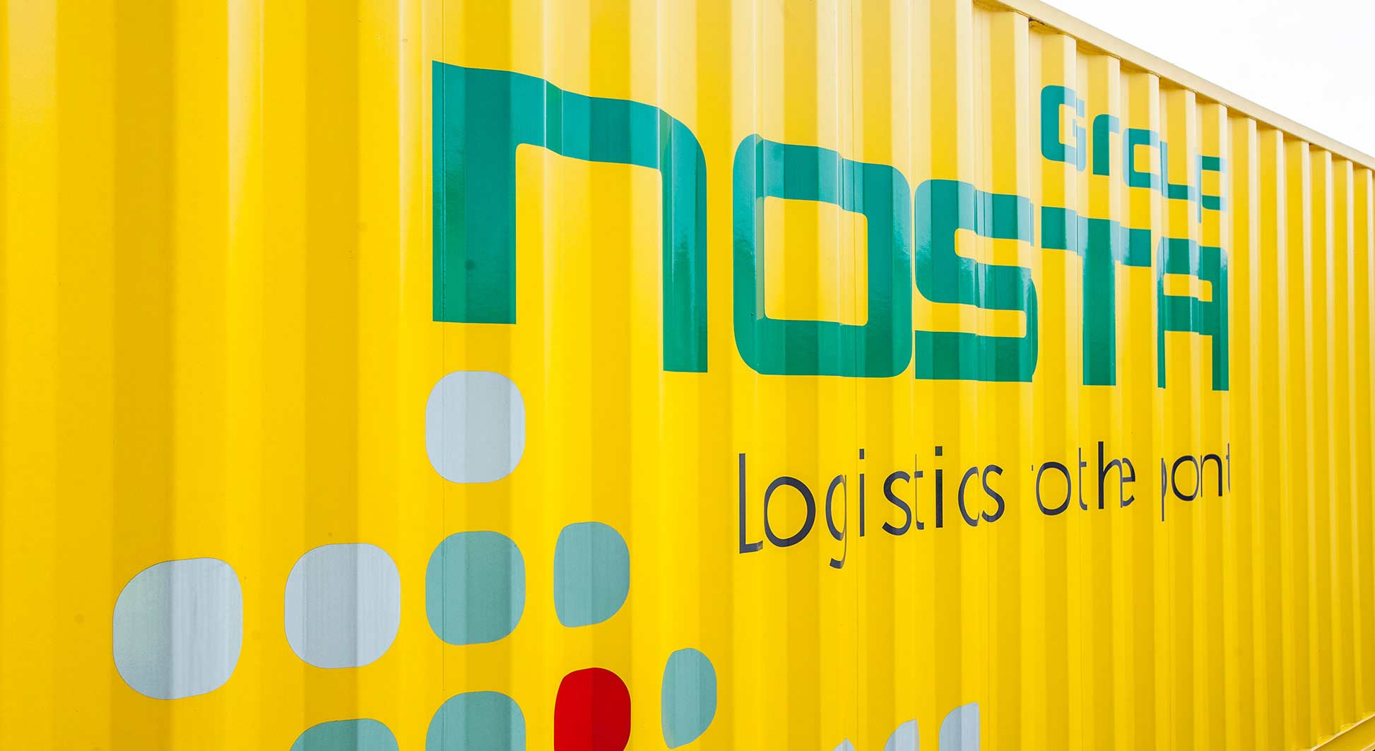 Container with NOSTA logo