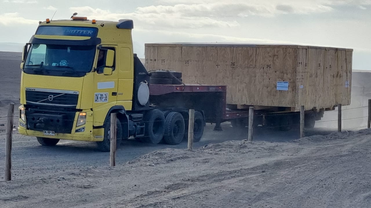 Schwerguttransport Beschichtungsanlage nach Chile